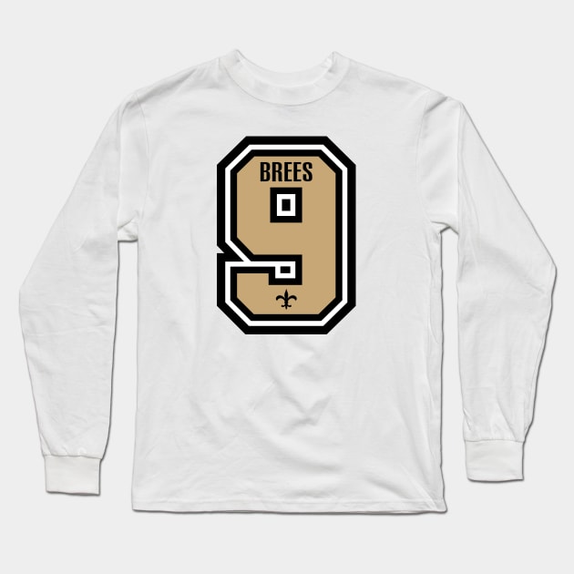 Drew Brees Long Sleeve T-Shirt by Tamie